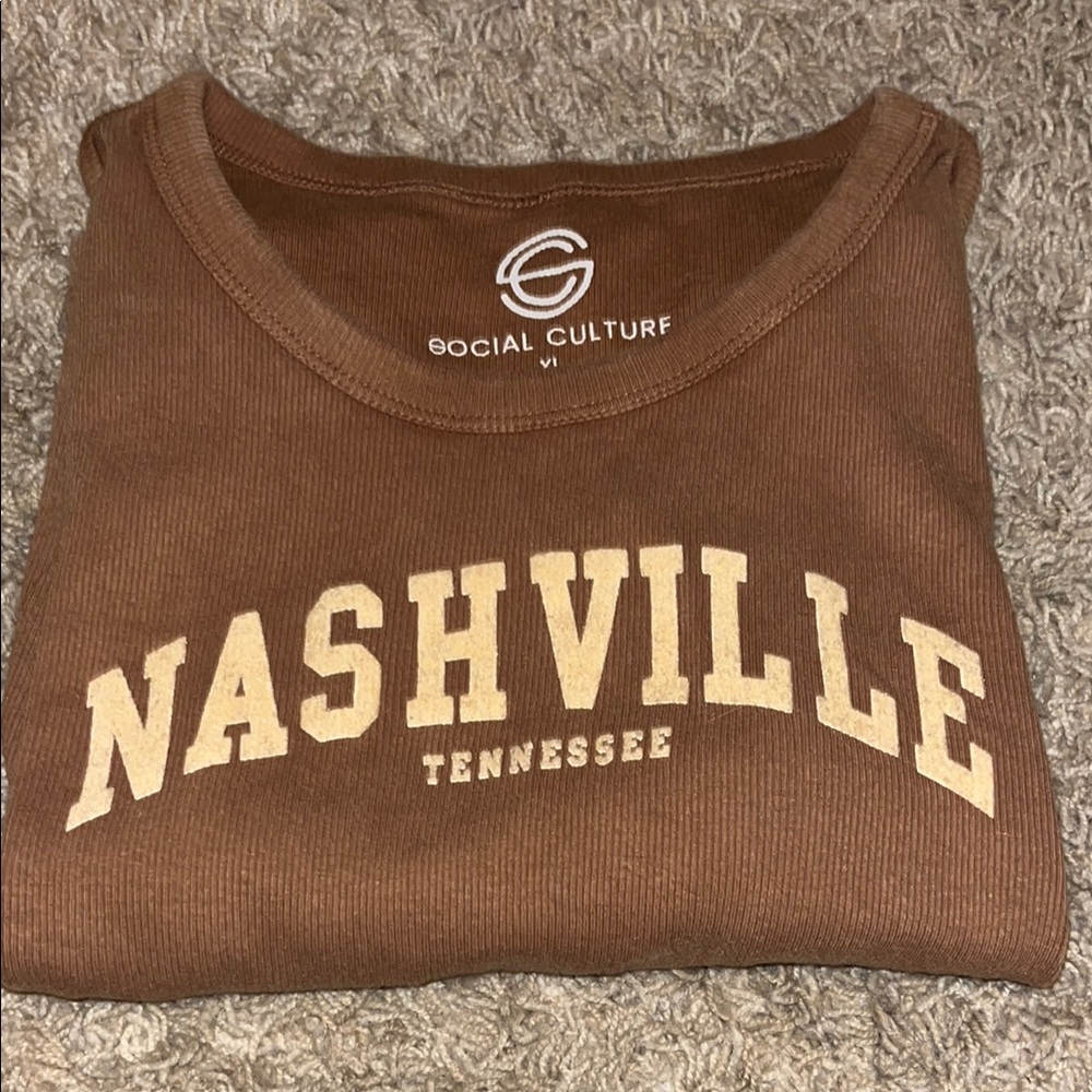 Brown Nashville Baby Tee